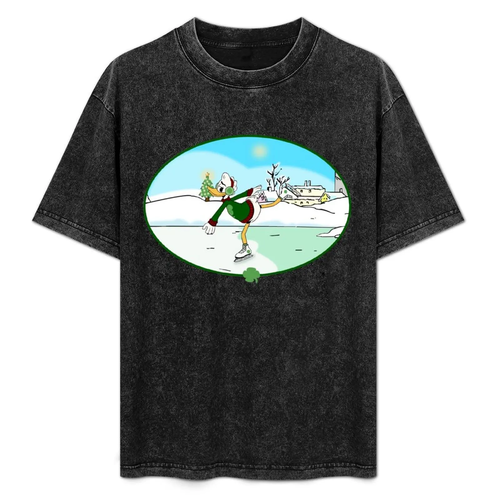 

Gladstone Gander - Ice skating T-Shirt baggy shirts oversizeds affliction shirts cotton t shirt men