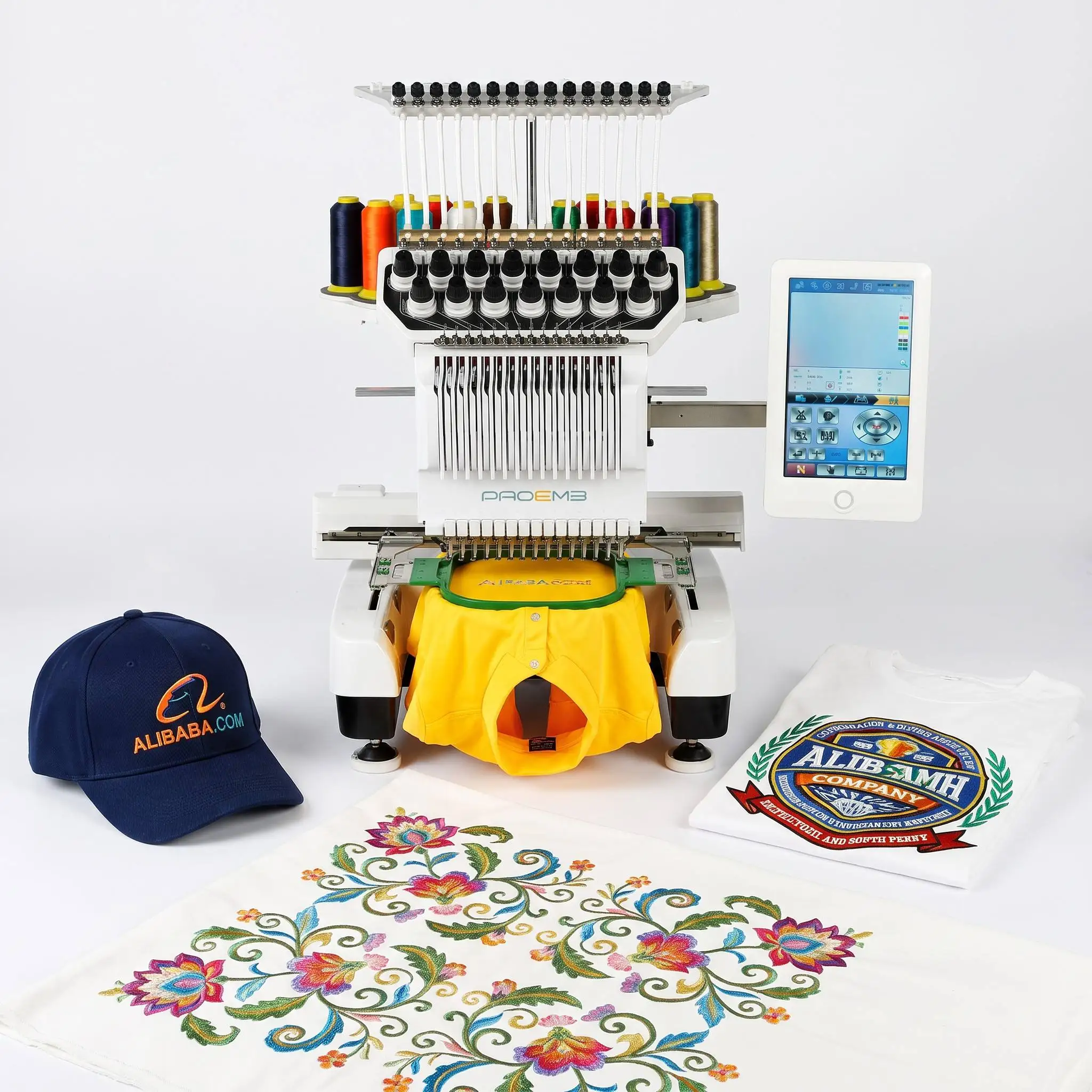 PROEMB USA Warehouse Single Head Computerized Embroidery Machine 1200RPM High Speed Automatic Hat Embroidery Machine for Home