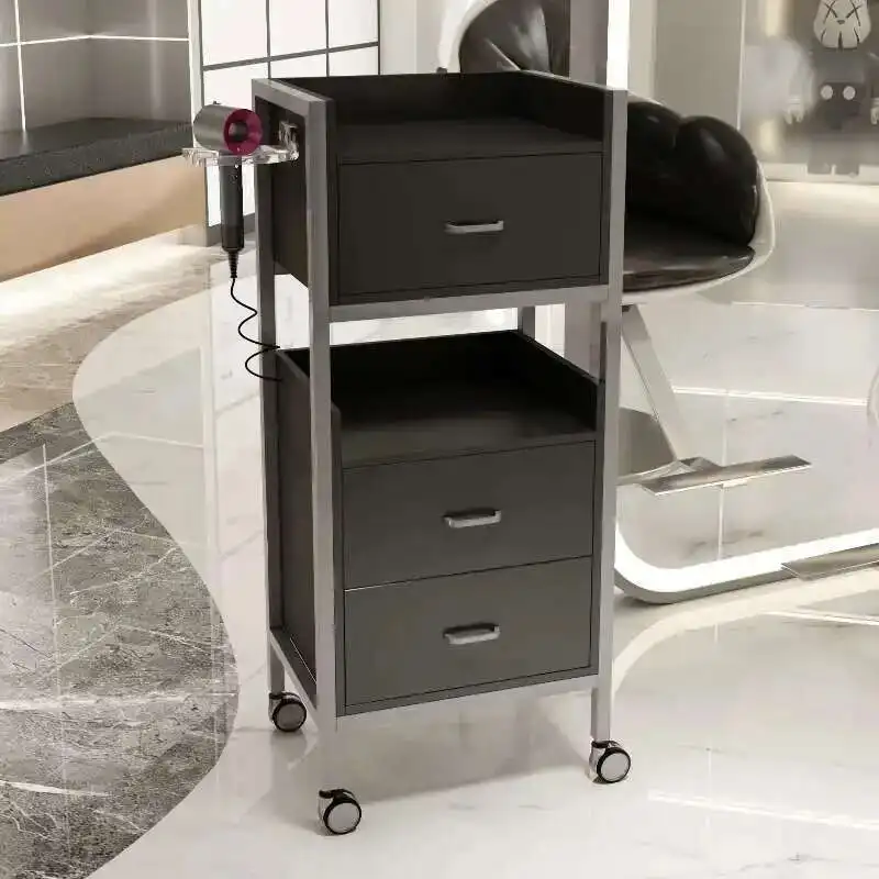 

Manicure Cart Spa Furniture Aesthetic Roulette Storage Trolley Portable Aesthetics Aluminum Beauty Salon Tray Stations Lash Hair