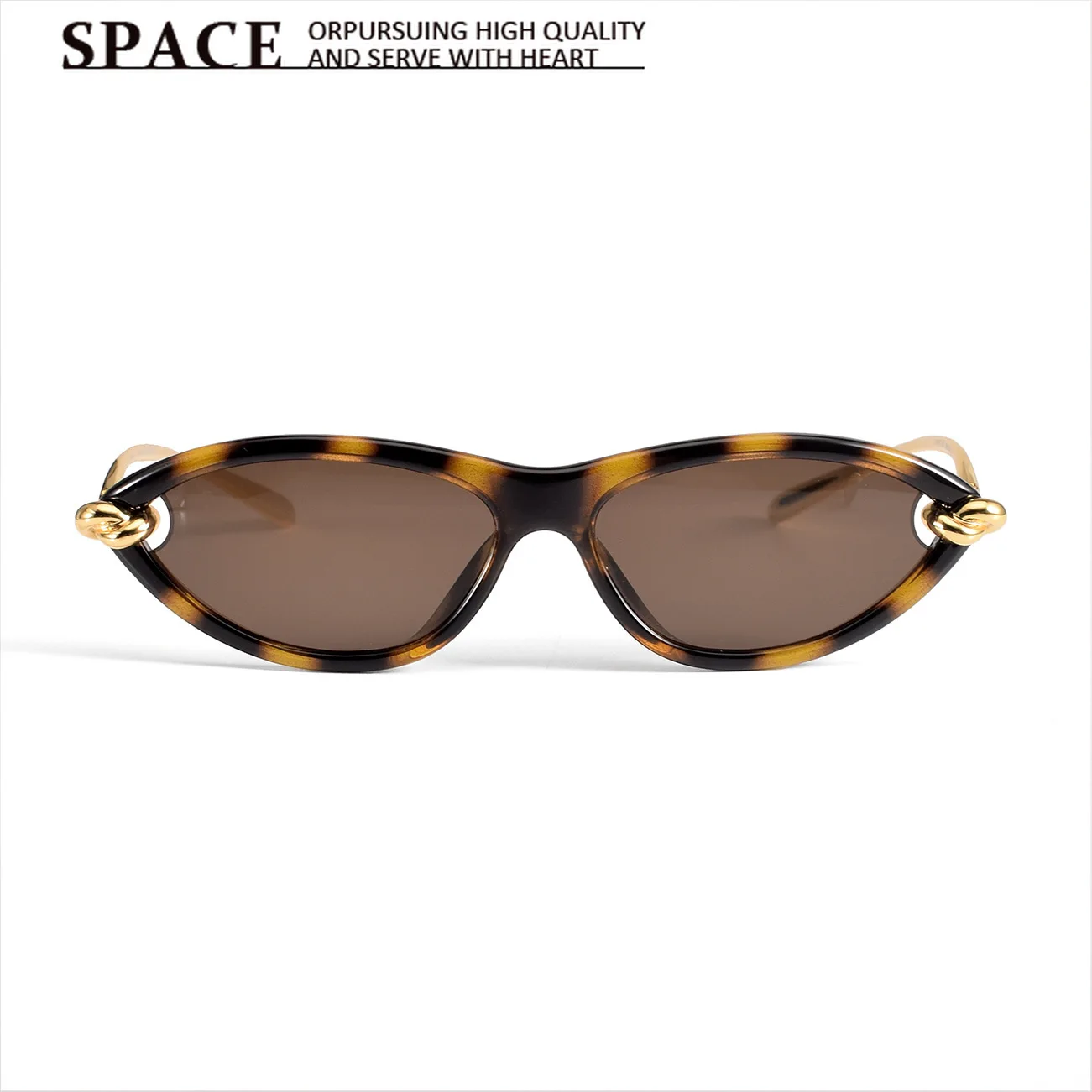 2026 New Acetate Narrow Cat‑Eye Sunglasses for Women High‑End Texture UV400 Anti‑UV Sun Glasses With Metal Temples
