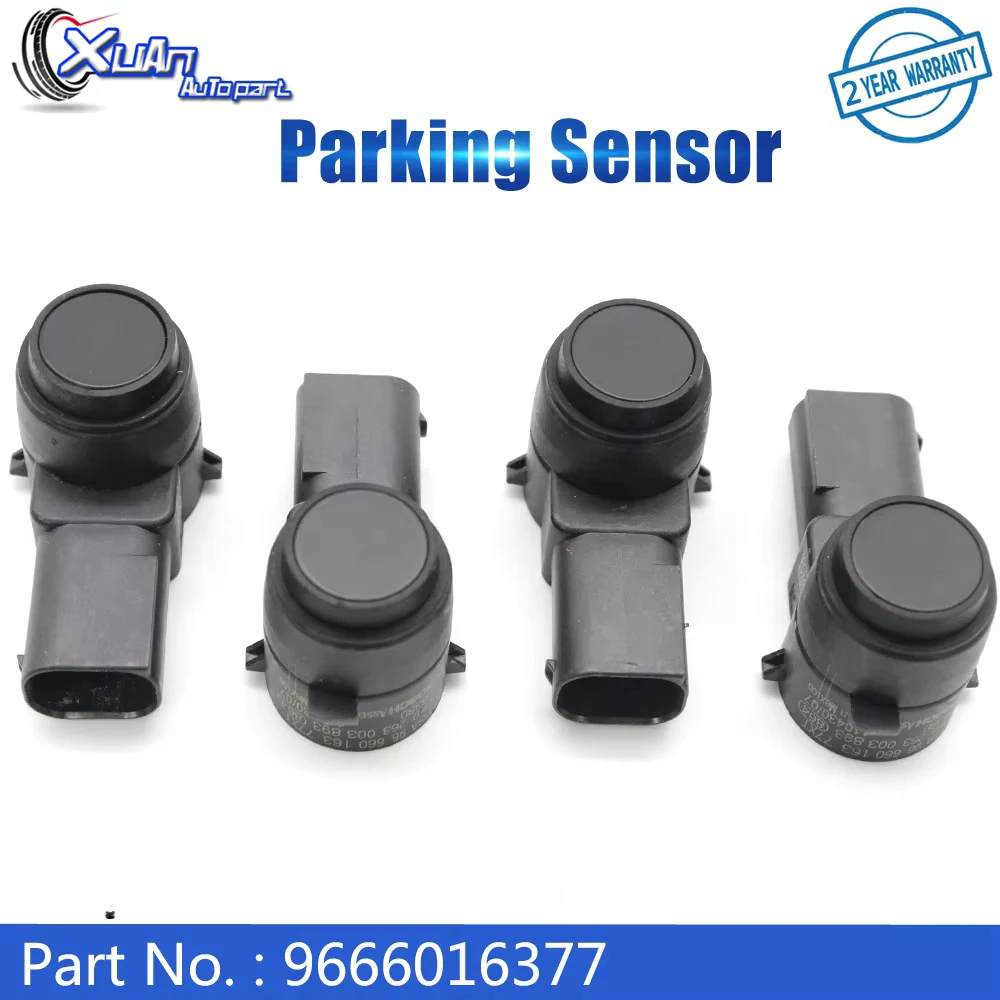 XUAN 4 шт. черный PDC датчик парковки бампер обратный помощник 9666016377   Для Citroen Peugeot C4 C5 C6 307 308 407 2000-2014