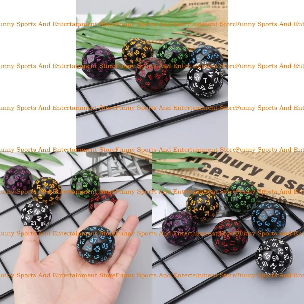 C4de 6pcs 60 Swide D60 Polyhedral للكازينو RPG MTG Party Table Game Game