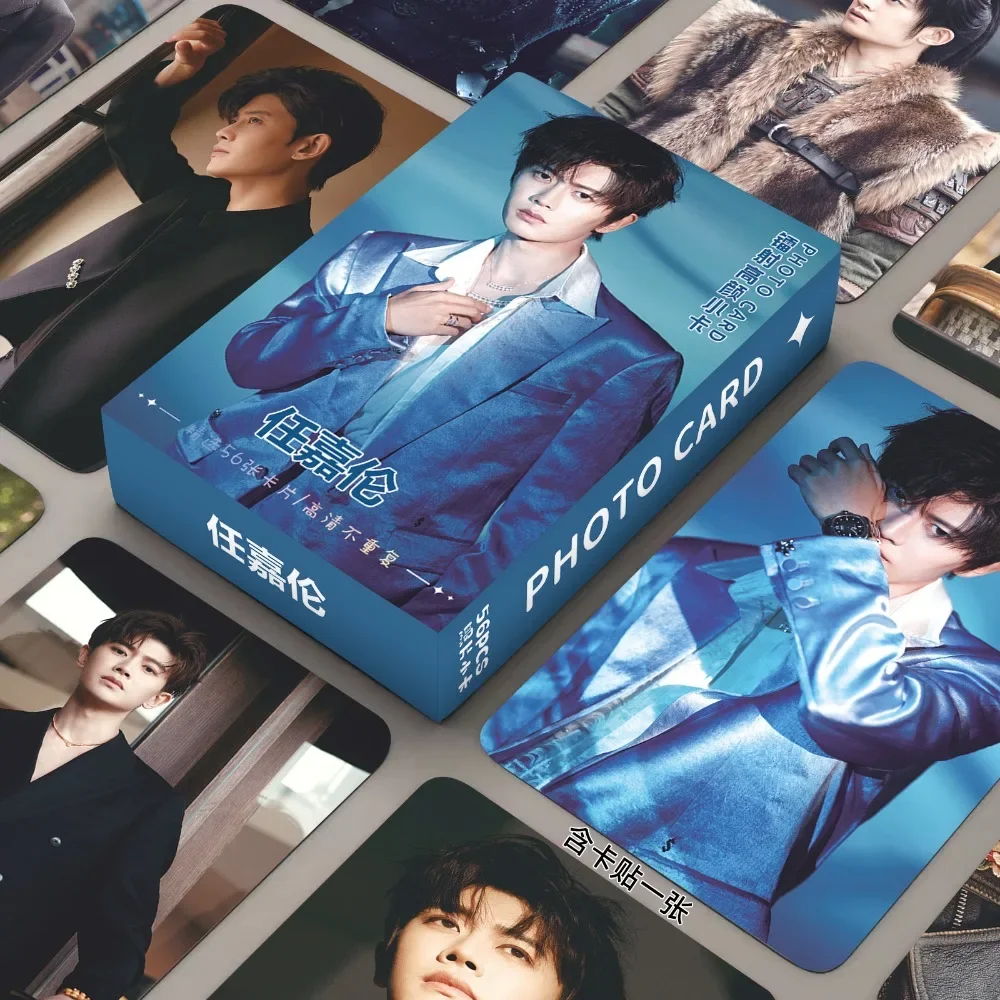 55Sheets/Set Allen Ren Jialun Lomo Card Photo Print Small Card Postercards Peripheral Support Fans Collection Gift for Students