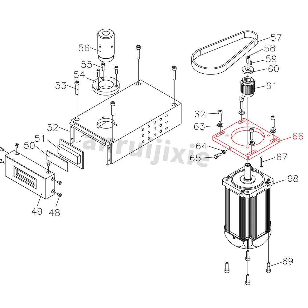 Motor support plate SIEG SX3-066&JET JMD-3&BusyBee CX611&Grizzly G0619 Milling Machine Parts