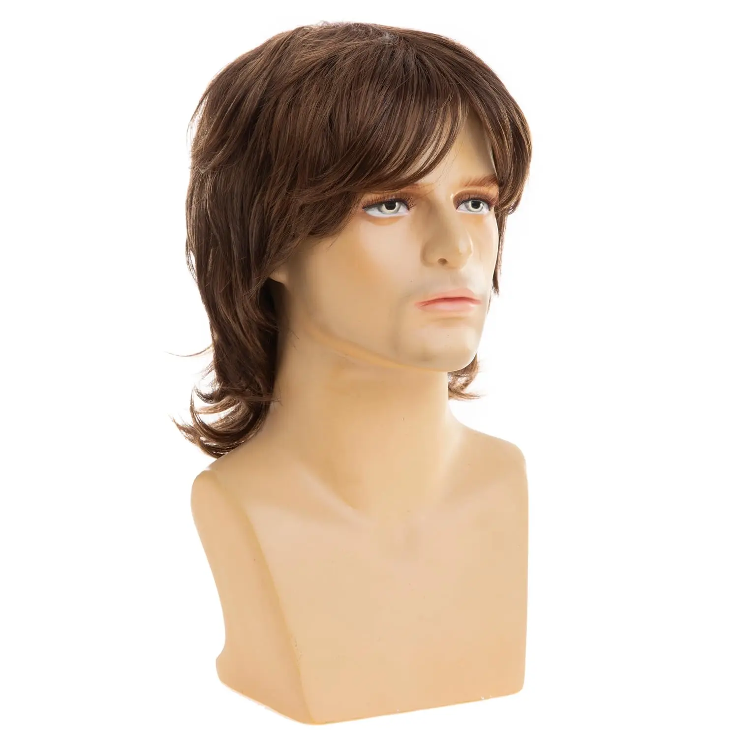 Men's Brown Synthetic Wig, Realistic Men's Wig, Young and Handsome Role-Playing Costumes, Wigs for Cosplay, Parties - view 4