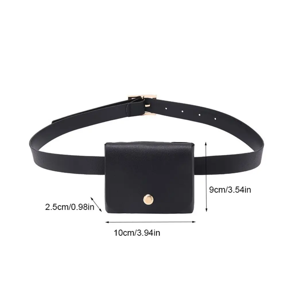 Simple Leopard Print Mini Waist Bag Stripe 2 in 1 Coin Purse Small Square Bag PU Leather Women Belt Bag Ladies 5
