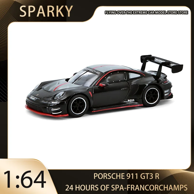 

Sparky 1:64 Porsche 911 GT3 R 24 Hours of Spa-Francorchamps Premium Diecast Vehicle Model Toys Collectible Display Piece