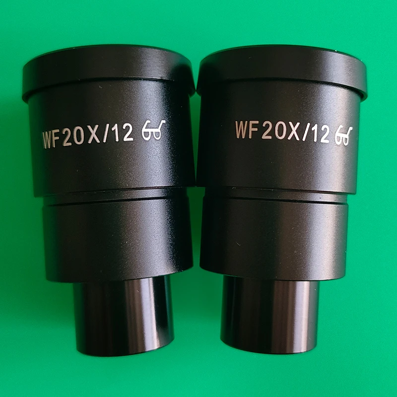 1PCS 2PCS WF20X WF20X/12mm Wide Field Eyepiece For Binocular Trinocular Stereo Microscope 30MM Installation Interface