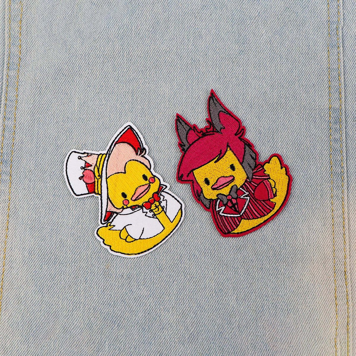 Duck Animals Patch Embroidered Patches For Clothing Stickers Stripes Cartoon Patch Iron On Patches On Clothes Decorations