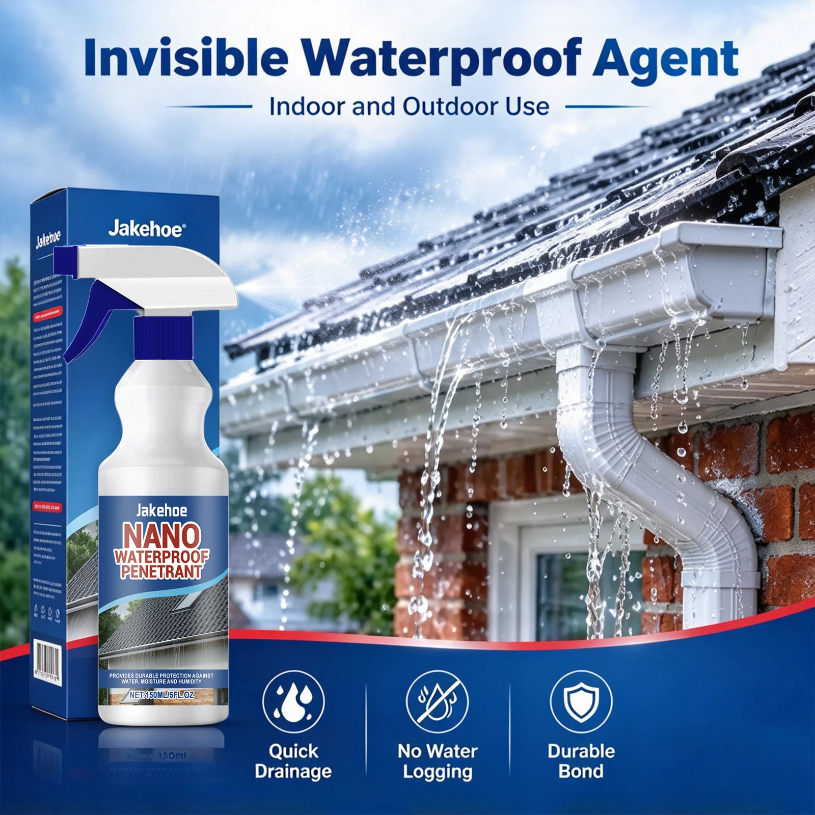 Nano Waterproof Sealant Spray Repairing Crack Anti-Leak Quick Dry Bathroom Roof Repair Coating Crack Filler Wall Sealant Spray