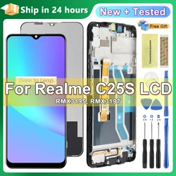 Screen for Oppo Realme C25 RMX3193 RMX3191 Lcd Display Digital Touch Screen with Frame for OPPO Realme C25s RMX3195 RMX3197