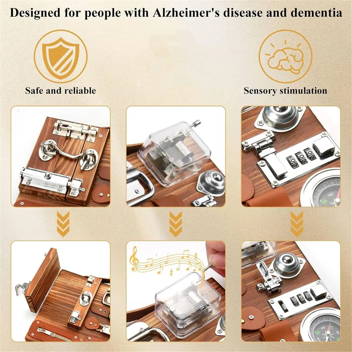 Dementia Activities for Seniors,Fidget Busy Board for Adults with Dementia Engaging Alzheimers Product Activities