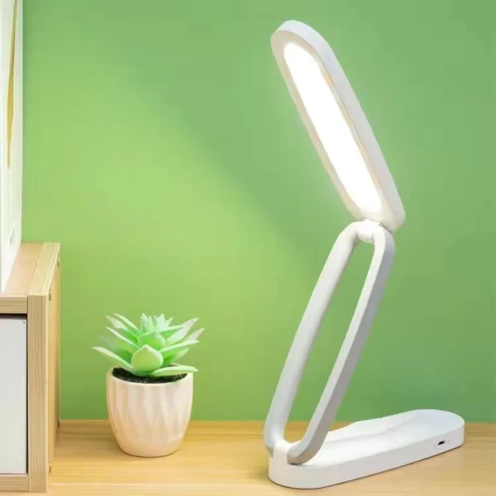 

Портативная складная светодиодная настольная лампа 3, яркость с регулируемой яркостью, перезаряжаемая лампа для защиты глаз, USB-мягкая лампа для чтения