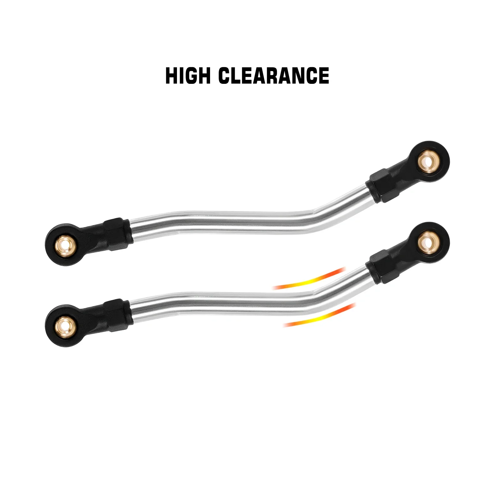 INJORA Lot de 8 maillons en aluminium CNC haute dégagement pour Crawler 1/24 RC Crawler LWB 133,7 mm Axial SCX24 C10 JLU Bronco Base Camp 4Runner, 8 pièces (laiton INJORA Lot de 8 maillons en aluminium CNC haute dégagement pour Crawler 1/24 RC Crawler LWB 133,7 mm Axial SCX24 C10 JLU Bronco Base Camp 4Runner, 8 pièces (laiton
