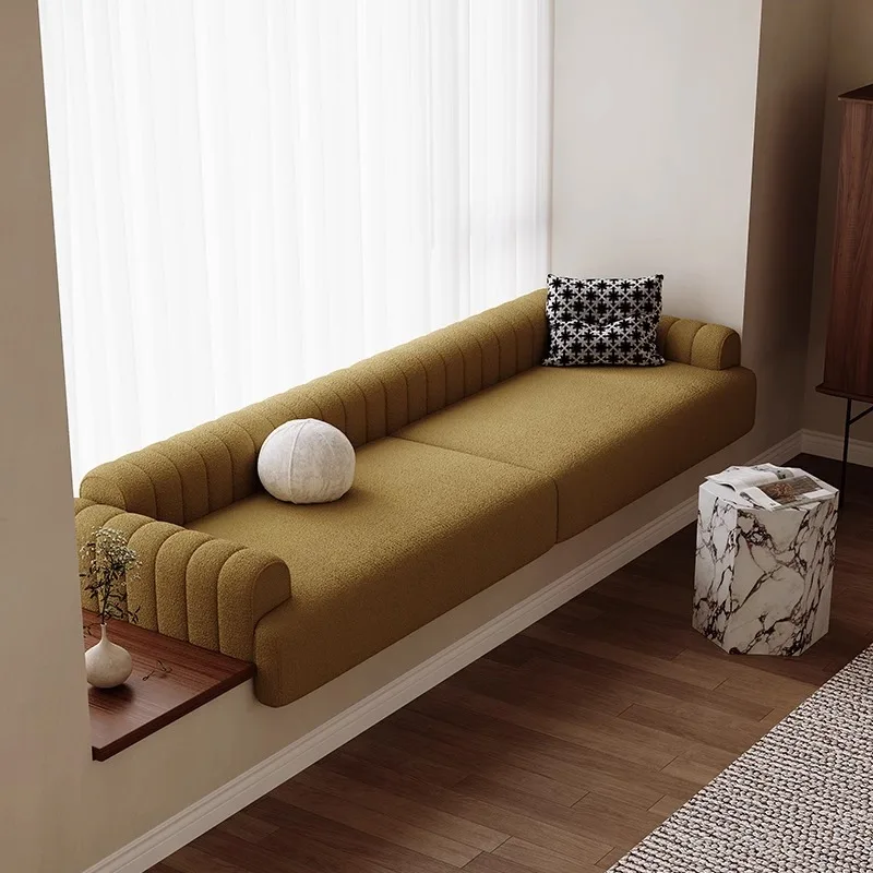 Bay window sofa high-end bay window mat lazy sofa Nordic modern simple window sill mat bedroom small sofa