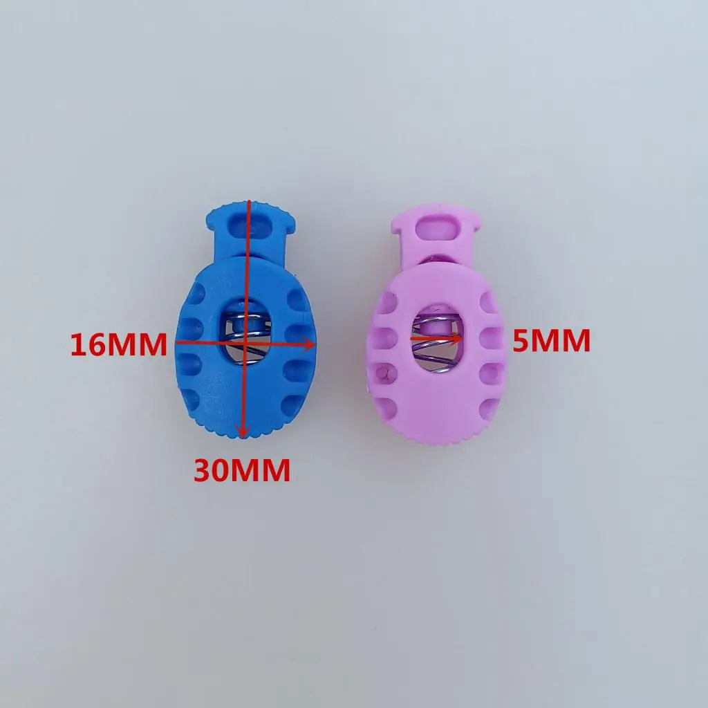 Shock Cord Stopper Plastic Single Hole Spring Toggle Lock for Sportswear Luggage Tents and Daily DIY Use