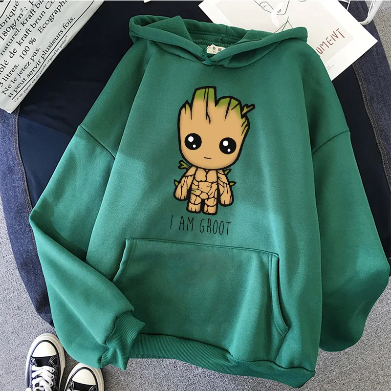 Sweats à capuche Anime Funny Groot pour hommes, sweat-shirt unisexe, impression de film, sweat à capuche bébé Groot, sweat à capuche surdimensionné,