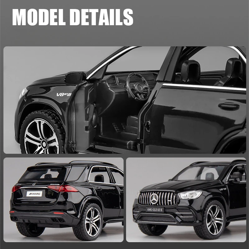 1:32 Mercedes-Benz GLE 63S SUV Off-road car Alloy Car Model Simulation Car Gift Toy Diecast Model Boy Toy Christmas Gifts