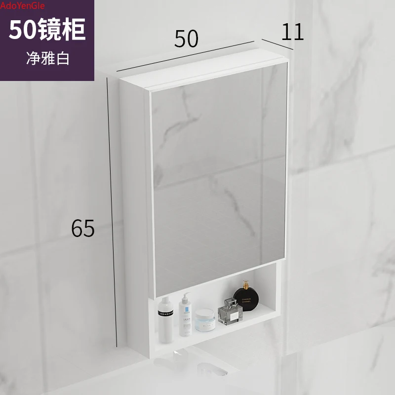 Wall Cabinet with towel rack mirror for Bathroom Toilet Medicine Partition Hotel shampoo storage shelf Cabinet Space Saver