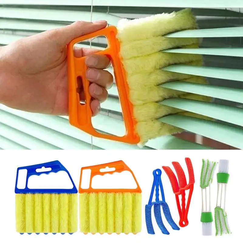 

Vent Blinds Cleaner Cloth Brush Auto Air Conditioner Microfiber Duster Electric Fan Cleaner Multi-Function Detachable Tools