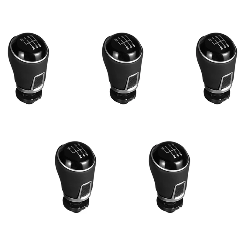 

5X Gear Shift Knob Manual Gear Shifter Lever Stick Head Handle Level Universal 6 Speed For Volkswagen Jetta Golf