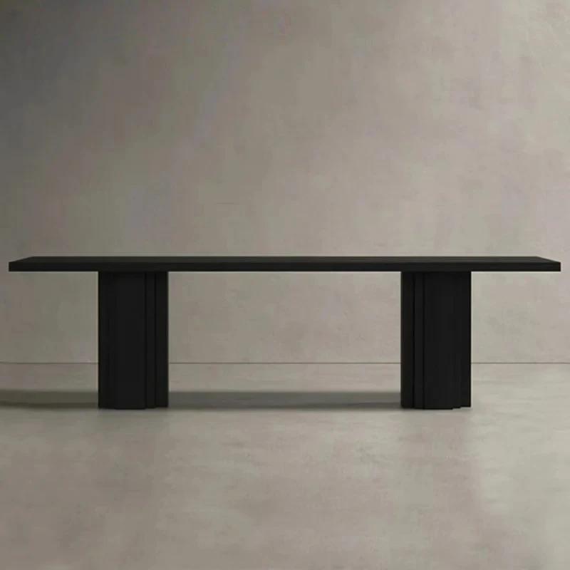 Medieval wabi wind dining table log office conference table negotiation computer table long workbench