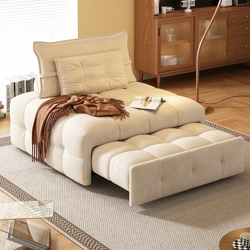 Cream wind multi-functional folding dual-purpose retractable sofa bed