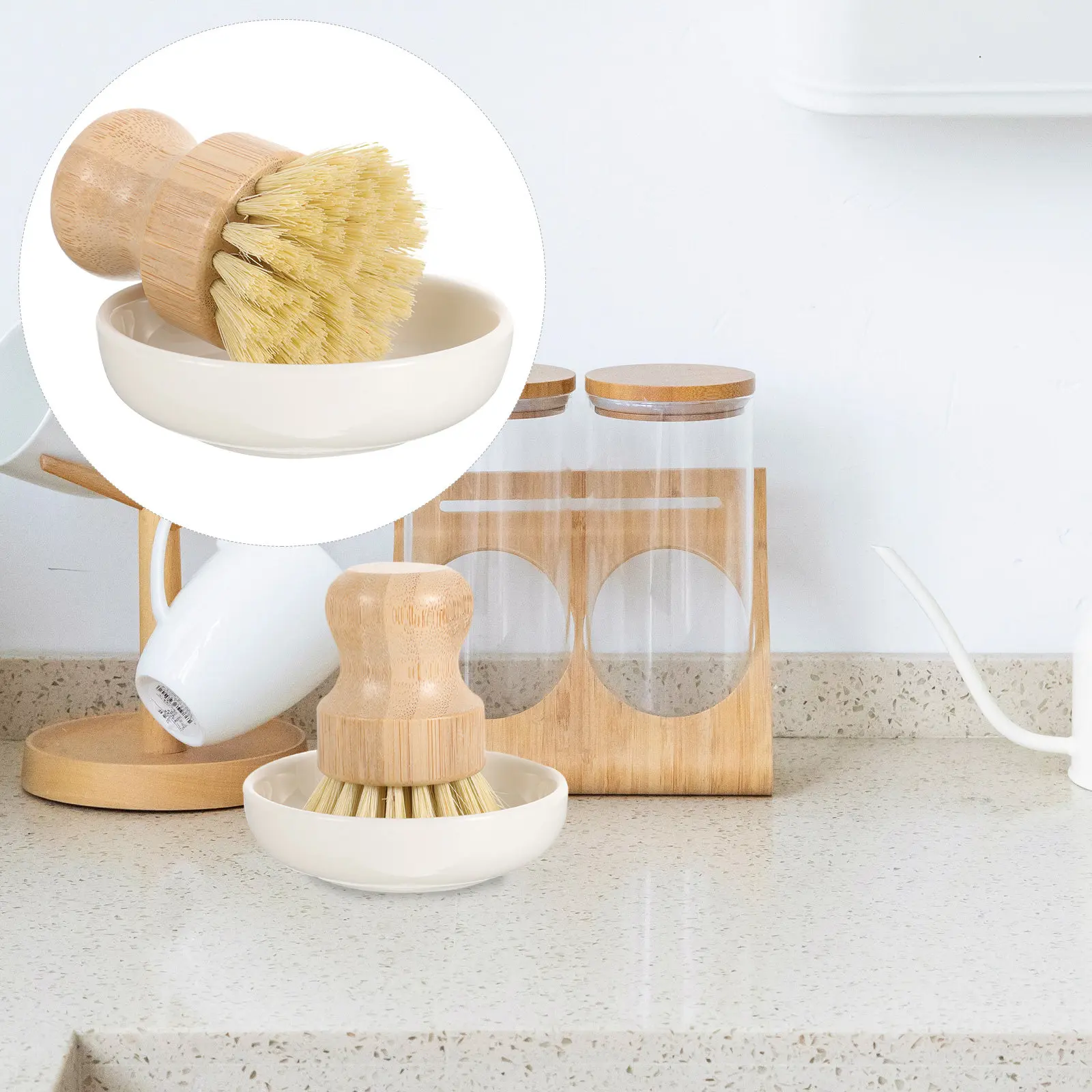 Cleanser Cleaning Scrub Brush for Dishes Brushing Pot Sponge Brushes Household Scrubbing