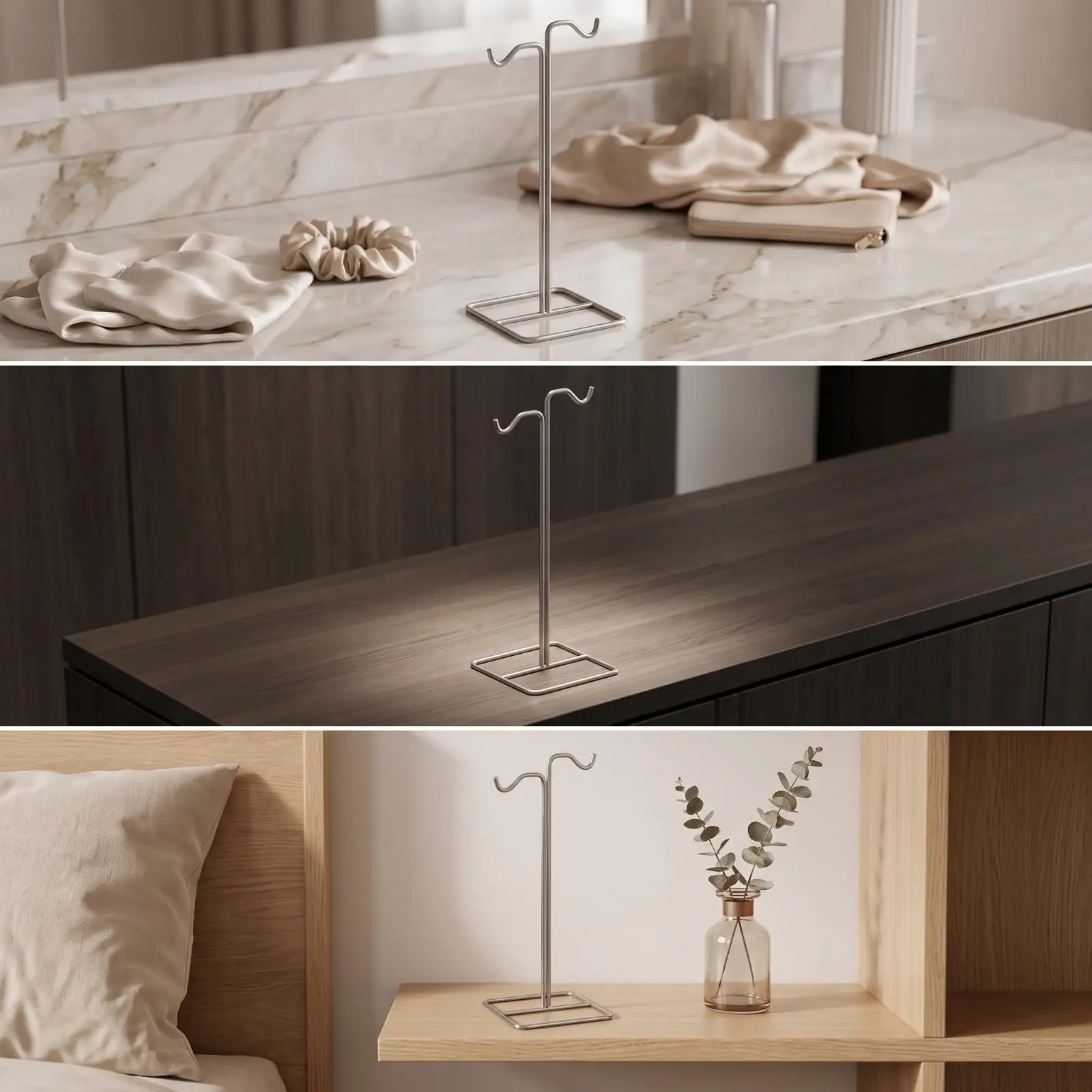 Double Coat Rack Style Underwear Display Stand Stainless Steel Bra Holder for Boutique Cloth Rack