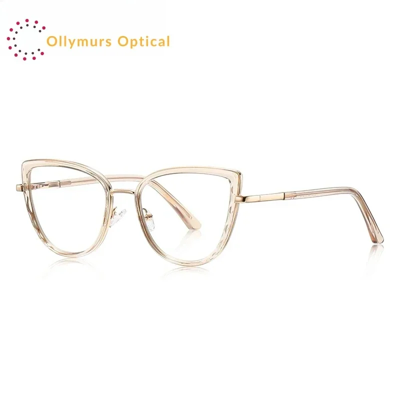 

OllymursAnti-Blue Light Glasses Customizable Prescription New Simple Cat's Eye Fashion Design Women's Reading Photochromic