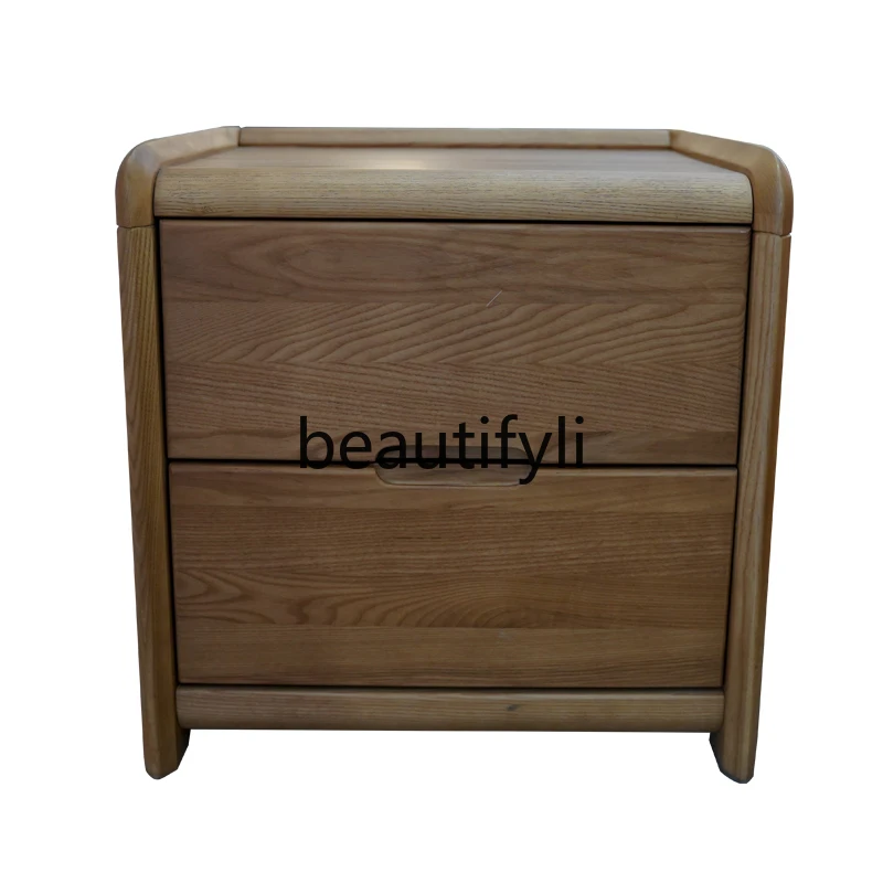 All solid wood wind ash wood bedside table