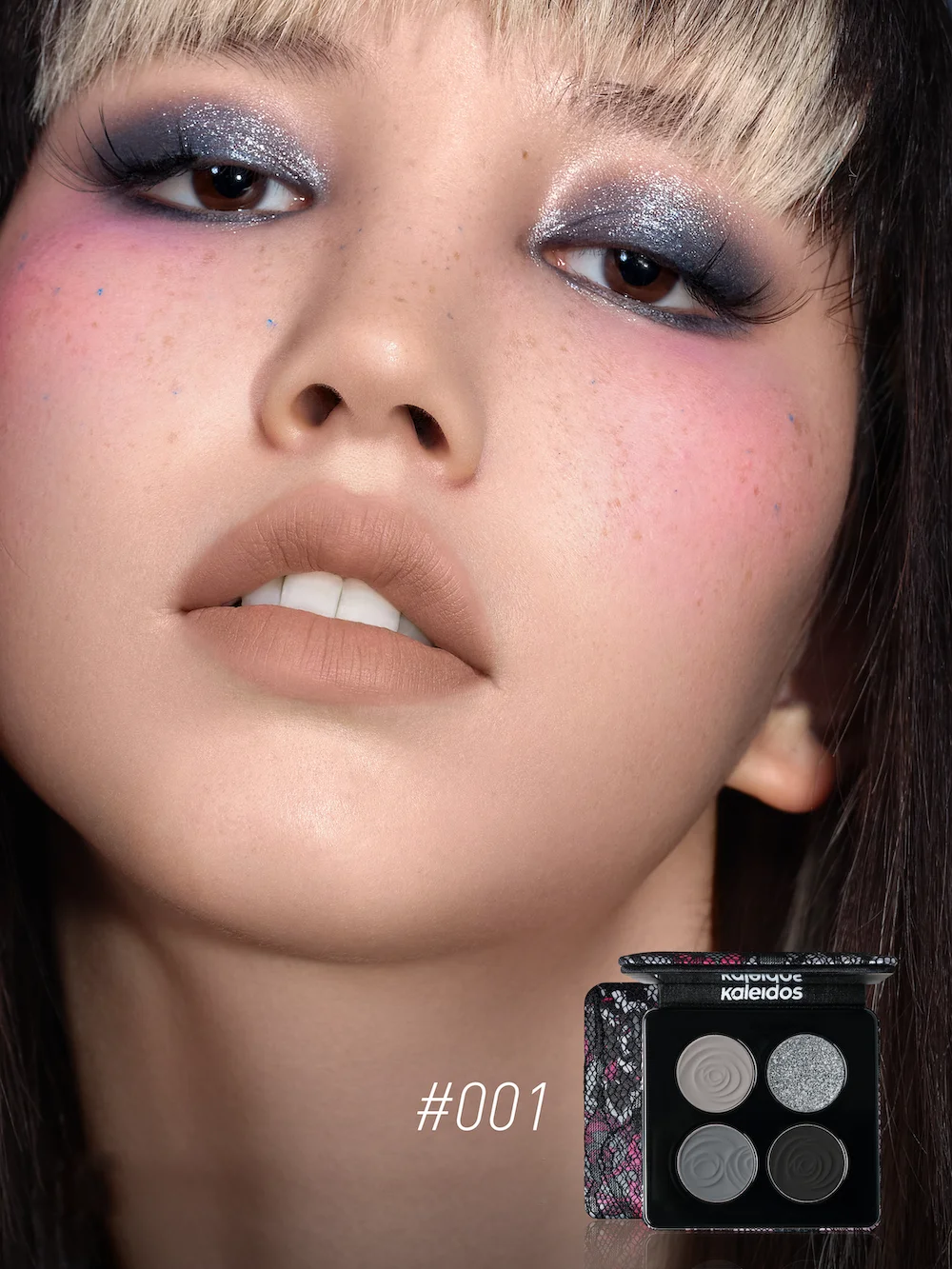 Kaleidos 4 Color Eyeshadow Palette Smokey Matte Shimmer Highlight Long Lasting Blendable Eye Makeup