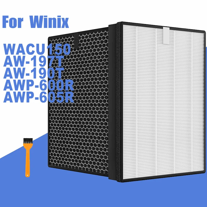 ل Winix WACU150 AW-197T AW-190T AWP-600R AWP-605R لتنقية الهواء HEPA وفلتر إزالة الروائح الكربونية المنشط