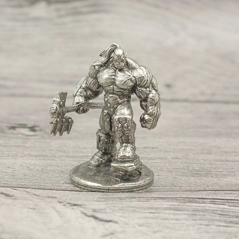 

Solid White Copper Tribal Warrior Figurine Retro War Model Desktop Decor Gift for Men