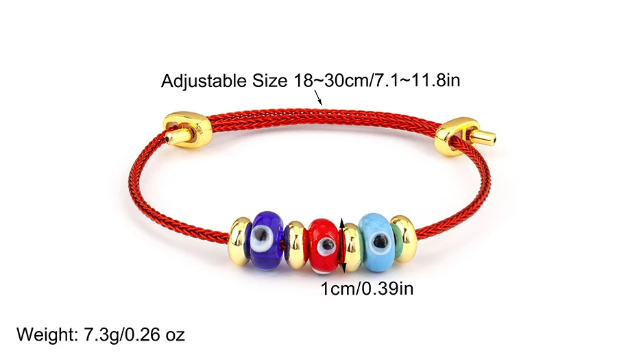 Nidin Neue Mode Glück Türkischen Bösen blick Seil Armband Einstellbar Für Frauen Weibliche Punk Stil Persönlichkeit Design Schmuck Geschenke – Detail 2