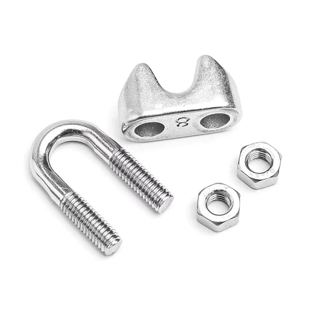 1Pc M2-M32 Wire Rope Sleeve 304 Stainless Steel U Type Cable Clip Hardware Fixing Clip Wire Clamp Bolts Rigging