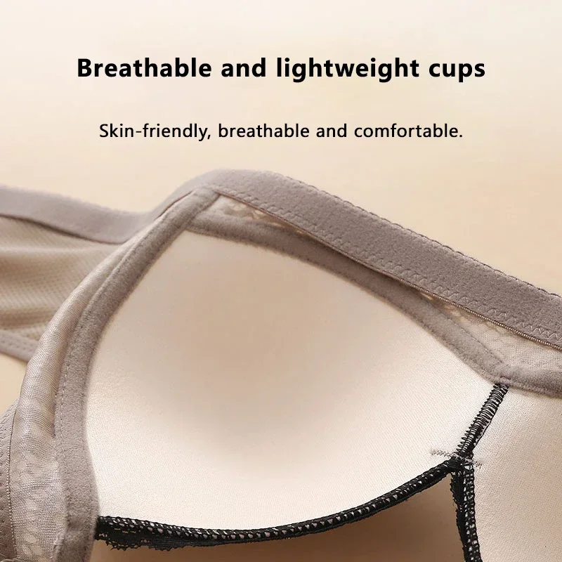 حمالة صدر دانتيل داخلية قابلة للتعديل للنساء ، حمالة صدر برقبة على شكل حرف V ، حلقة غير فولاذية ، مانعة للتراجع ، ناعمة ومريحة ، ملابس داخلية مثيرة ، حميمية