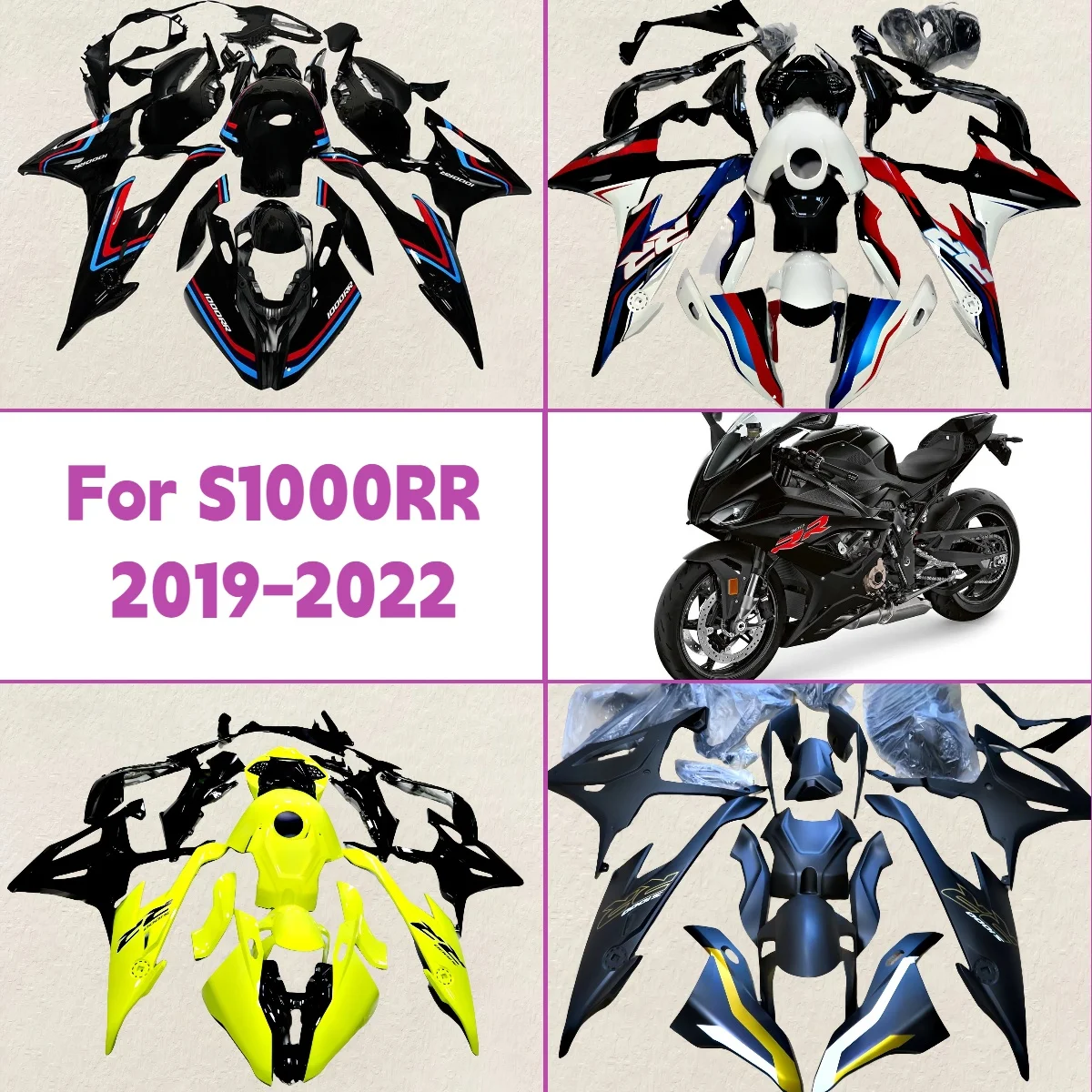 

Обтекатели Prime для BMW S1000RR 2019-2022 гг., комплект обтекателей для мотоцикла в литом под давлением 19-22 S 1000RR