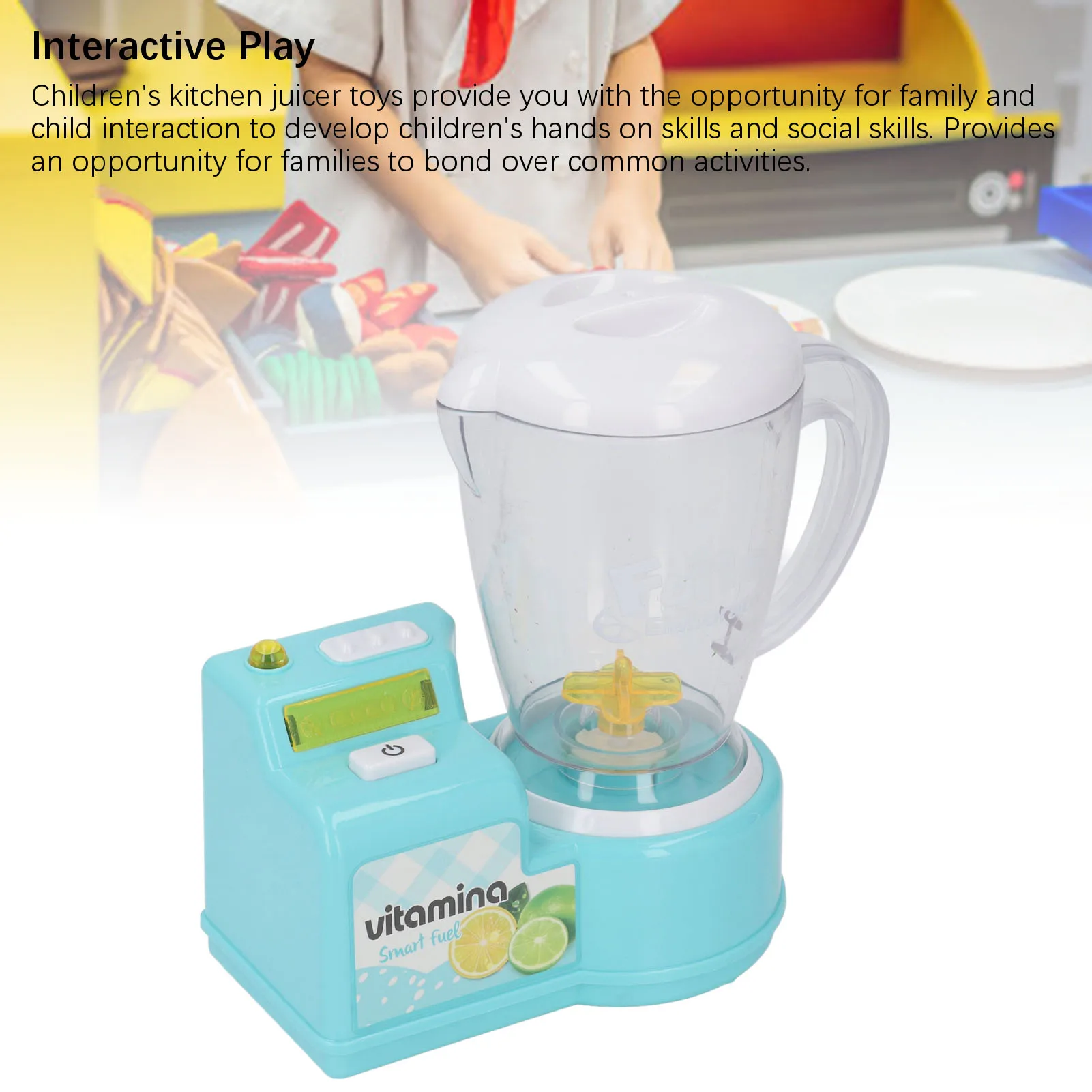 

ZK30 Blender Toy Kitchen Accessories Pretend Play Appliance Toy Interactive Educational Smoothie Maker Blender Toy for Boys