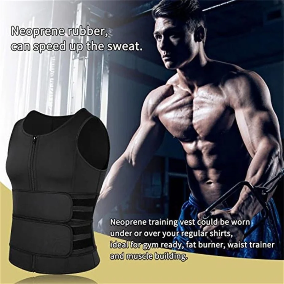 Chest Abdominal Binder Sauna Vest Mens Waist Corset Sweat Slimming Belt Belly Underwear Fat Burner Reductive Girdle Body Shaper