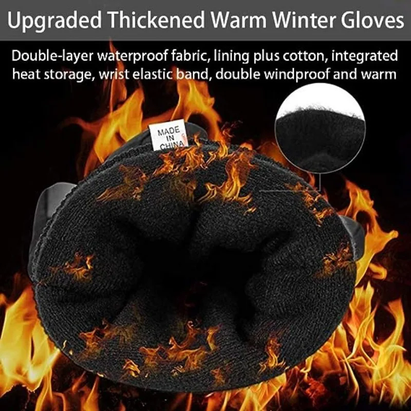 Winter Gloves for Men Women Warm Tactical Gloves Touchscreen Waterproof Hiking Skiing Fishing Cycling Snowboard Non-slip Gloves