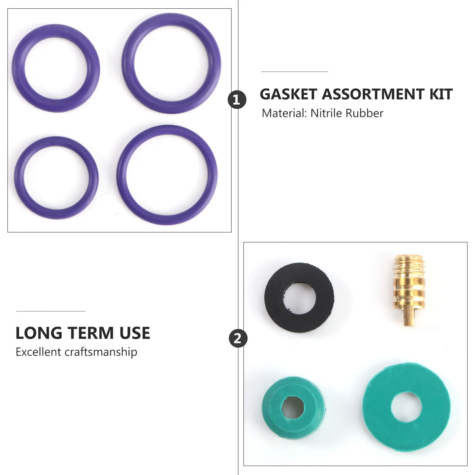 

225pcs Sealing Ring Kit Rubber Gasket Assortment Set O- For Automotive Industrial Repair Durable Heat Oil Resistant
