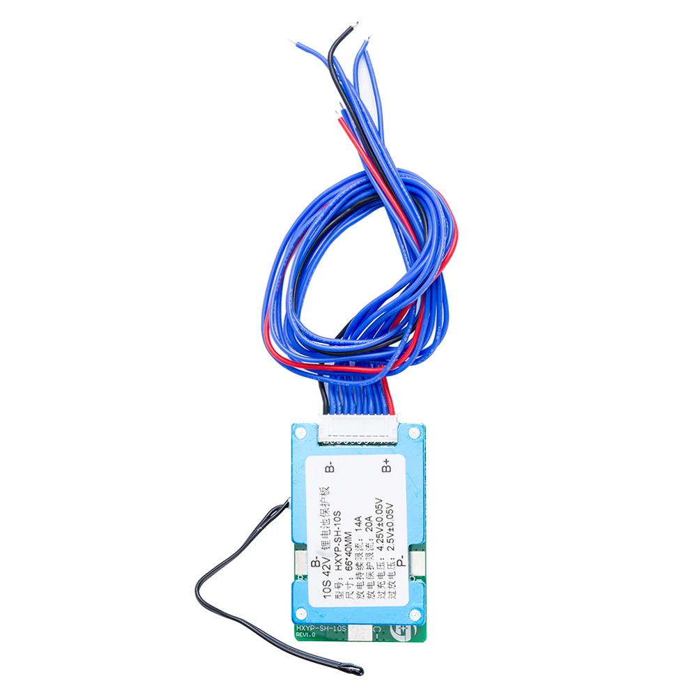 バランスの取れた充電式リチウムイオン電池,温度保護,共通ポートまたはスプリットポート,2 in 1,電動自転車管理プレート10s,36v,14a,66x40x9mm