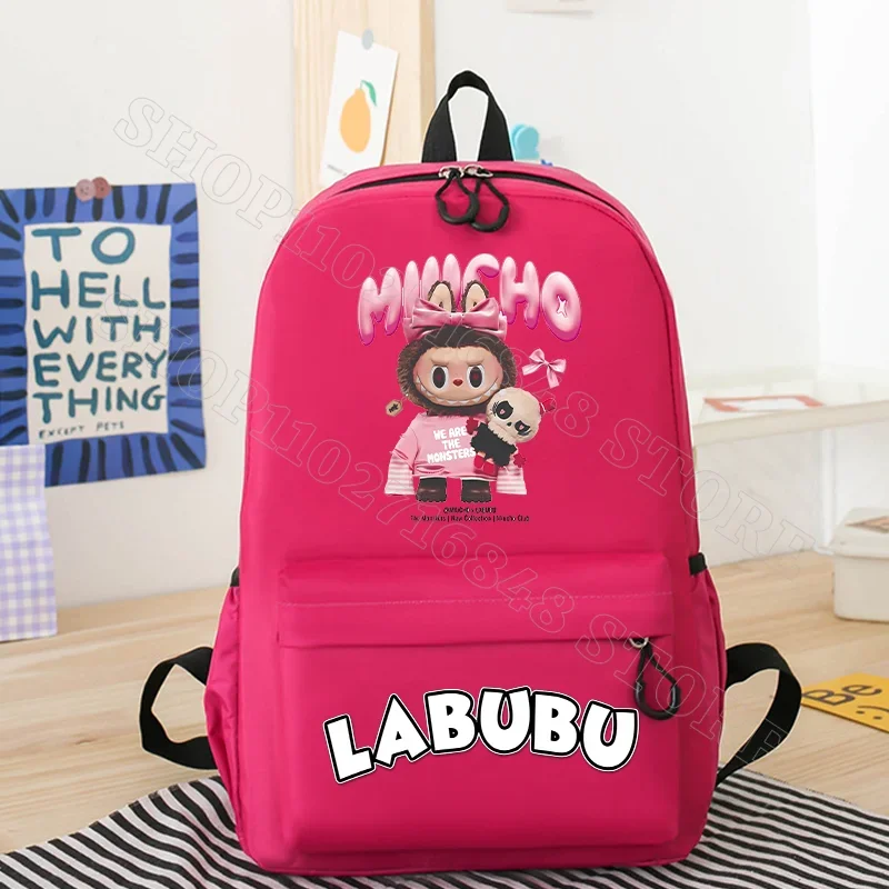 Labubu Backpacks Boys Girls Schoolbags Cartoon Anime Graphic Print Backpack Portable Large Capacity Bags Back To School Gifts