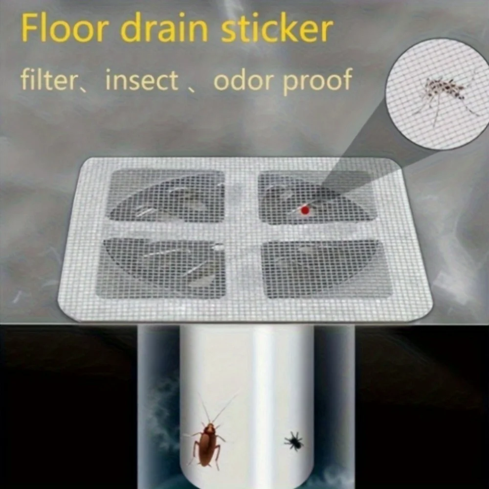 Disposable Hair Drain Catcher Mesh Anti-blocking Filter Floor Drains Sticker Shower Cover Kitchen Bathroom Sink Strainer Stopper - view 6