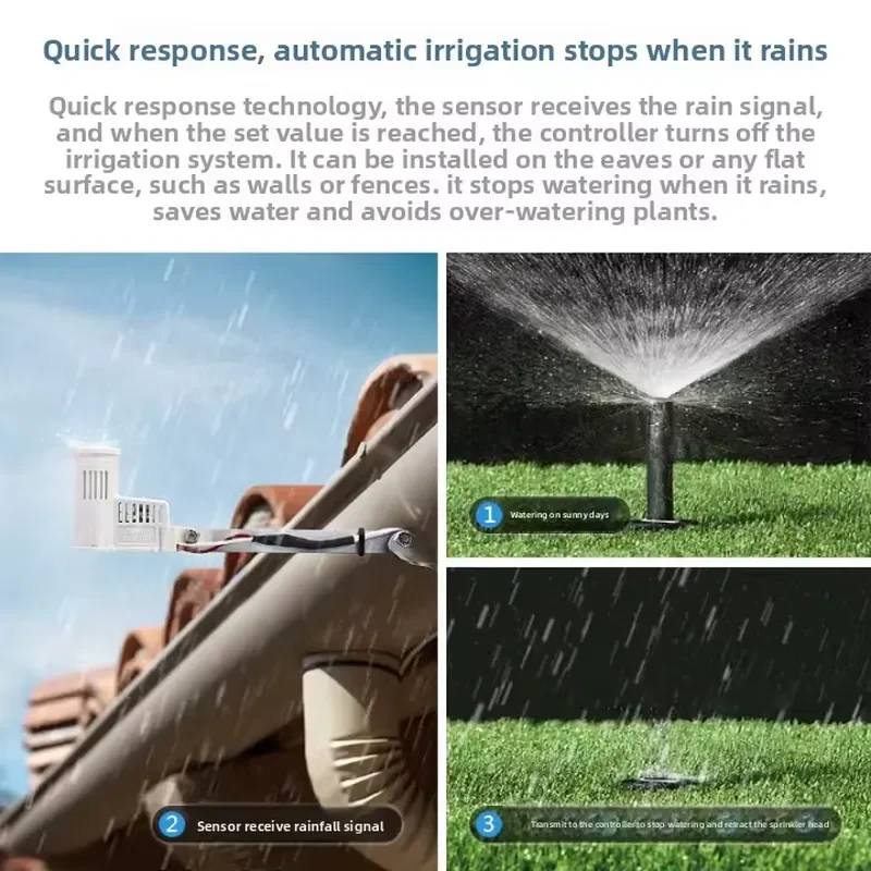 i DaringFish Rainfall Sensor Garden Courtyard Automatic Stop Irrigation with 2-Year Warranty