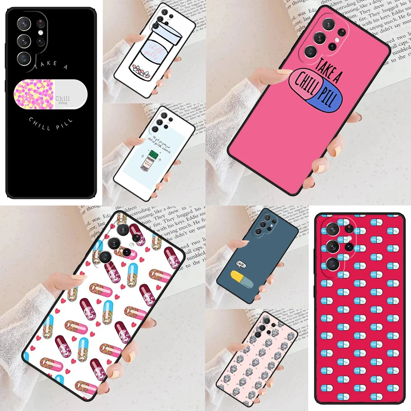 Medical Chill pills Style Cell Phone Case for Samsung Galaxy S26 Ultra S25 S24 S23 S22 S21 S20 Note10 Cover
