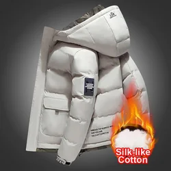 New Winter Men's Jackets Tide Korean Parkas Trend of Padded Thickened Bread Clothing Warm Couples Wear Cotton Coat
