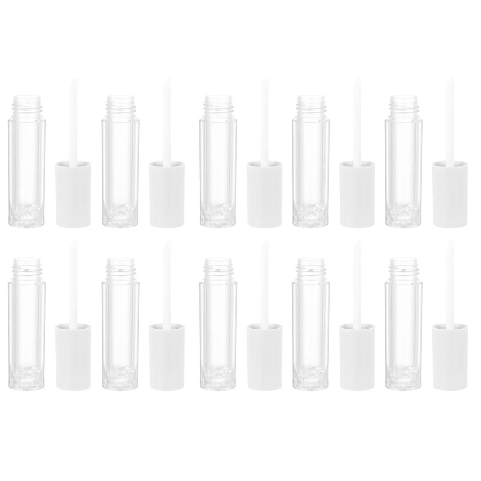 ขวดลิปกลอสขนาดเล็ก 10 ชิ้น 3 มล. แบบเติมได้ สำหรับลิปบาล์ม น้ำมัน DIY สีสัน น้ำหนักเบา ผลิตจาก ABS พกพาสะดวก