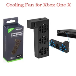 NEW For Xbox One X Cooling Fan Cooler Heat Exhauster Temperature Control For Xbox One X Console External 3 Fans USB Smart Cooler